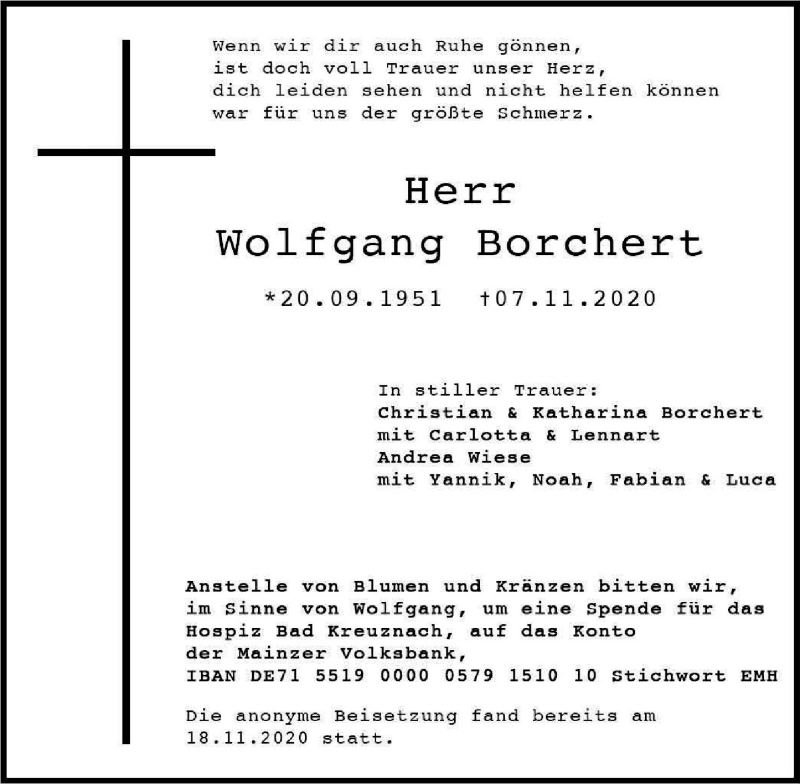 Traueranzeigen Von Wolfgang Borchert Rz Trauer De