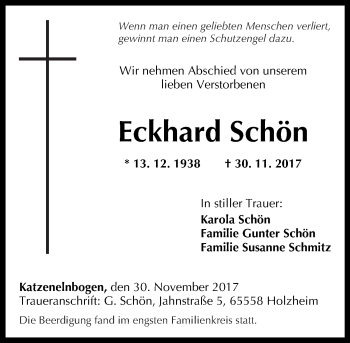 Traueranzeige von Eckhard Schön von Rhein-Lahn-Zeitung