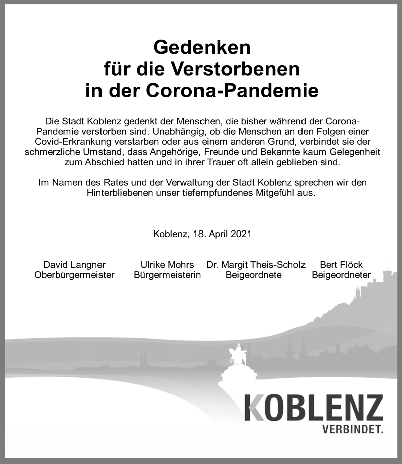 Traueranzeigen Von Gedenken Für Die Verstorbenen | Rz-trauer.de