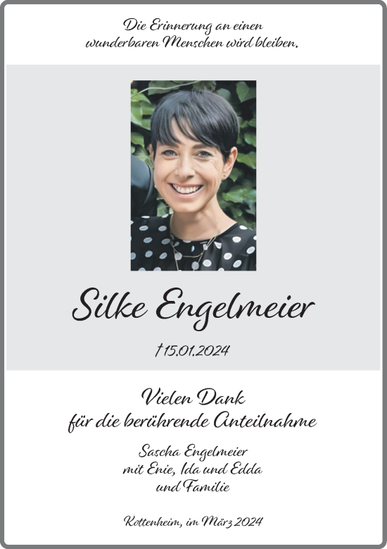 Traueranzeige von Silke Engelmeier von Rhein-Zeitung