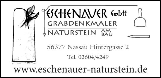 Traueranzeige von Eschenauer Eschenauer von Rhein-Lahn-Zeitung
