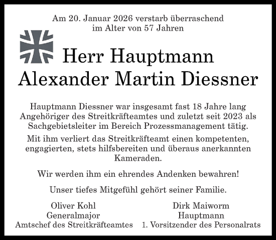 Traueranzeige von Alexander Martin Diessner von Rhein-Zeitung