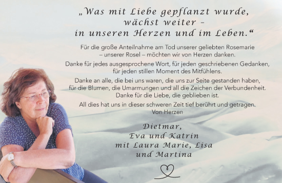 Traueranzeige von Rosemarie  von Westerwälder Zeitung